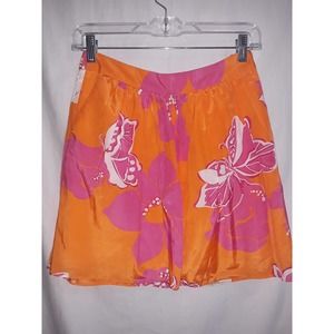 Lilly Pulitzer Bright Floral Mini Skirt Sz 0 EUC